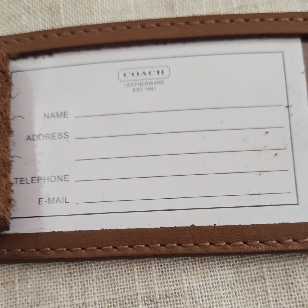 Vintage Authentic Coach Luggage Tag in Tan Leather - Picture 8 of 12